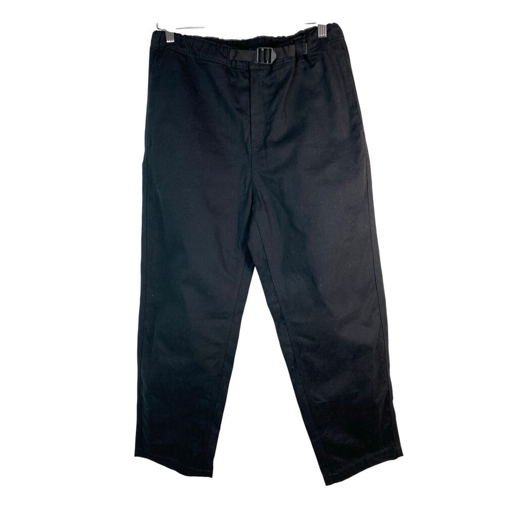 HUF Men's S Black Belted Elastic Waist Wide Leg Baggy Skate Pants *